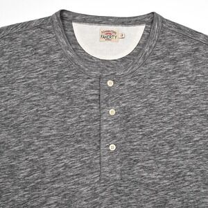 Faherty Shirt Mens Large Heather S/S Henley Pullover Cotton Blend Preppy Stretch